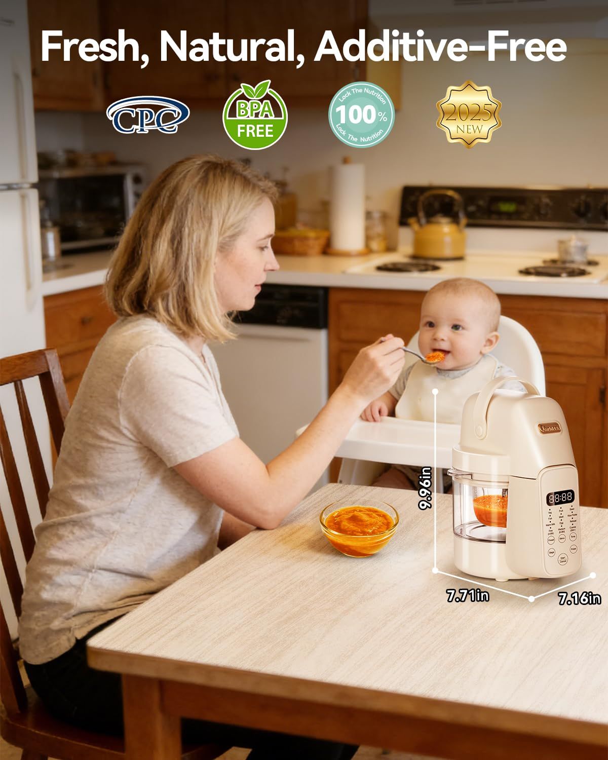 Baby Food Blender And Steamer - Processador de Alimentos para Bebês 9