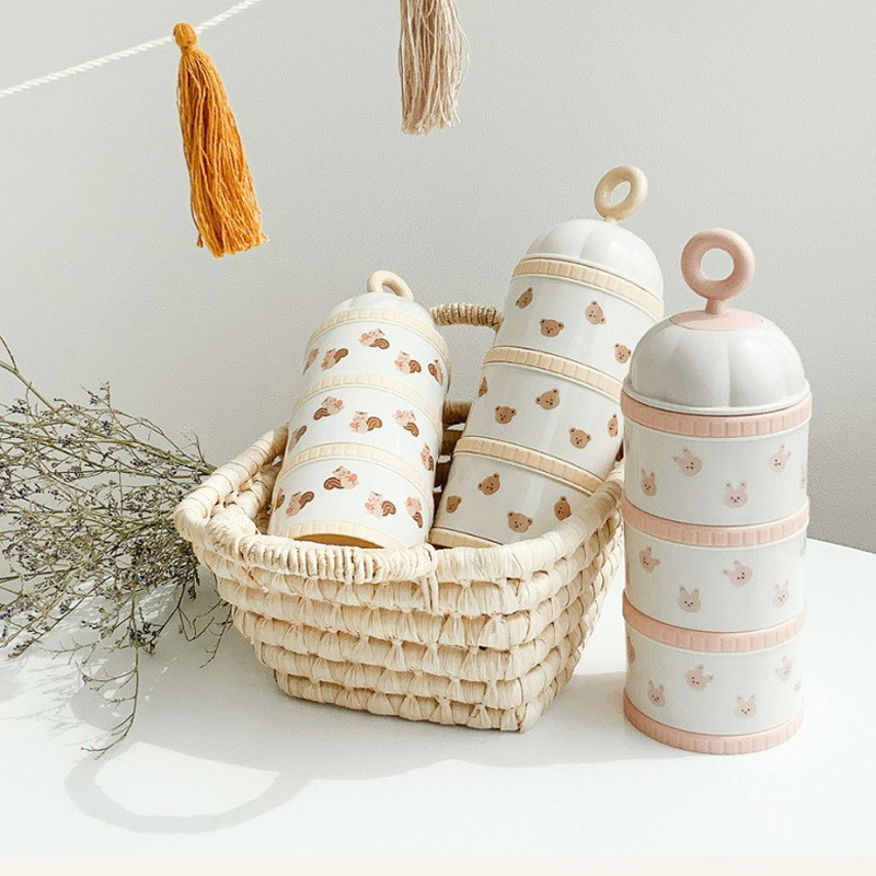 Baby Food Options - Urso bonito caixa de leite em