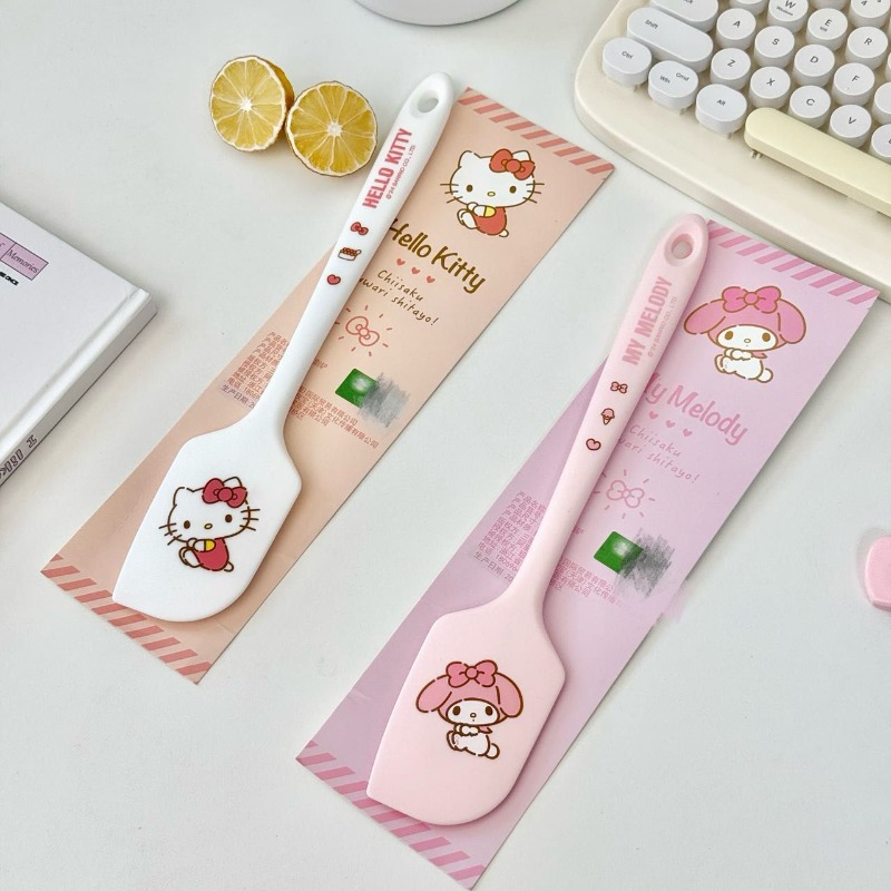Baby Food Containers Glass - Nova Espátula de Silicone Hello Kitty,