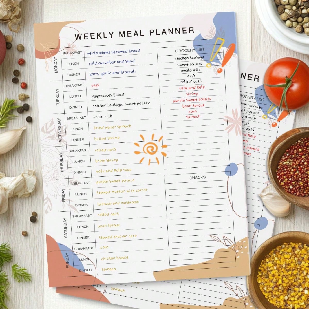 Bloco de Planejamento Semanal  - Baby Food List avaliação e preço