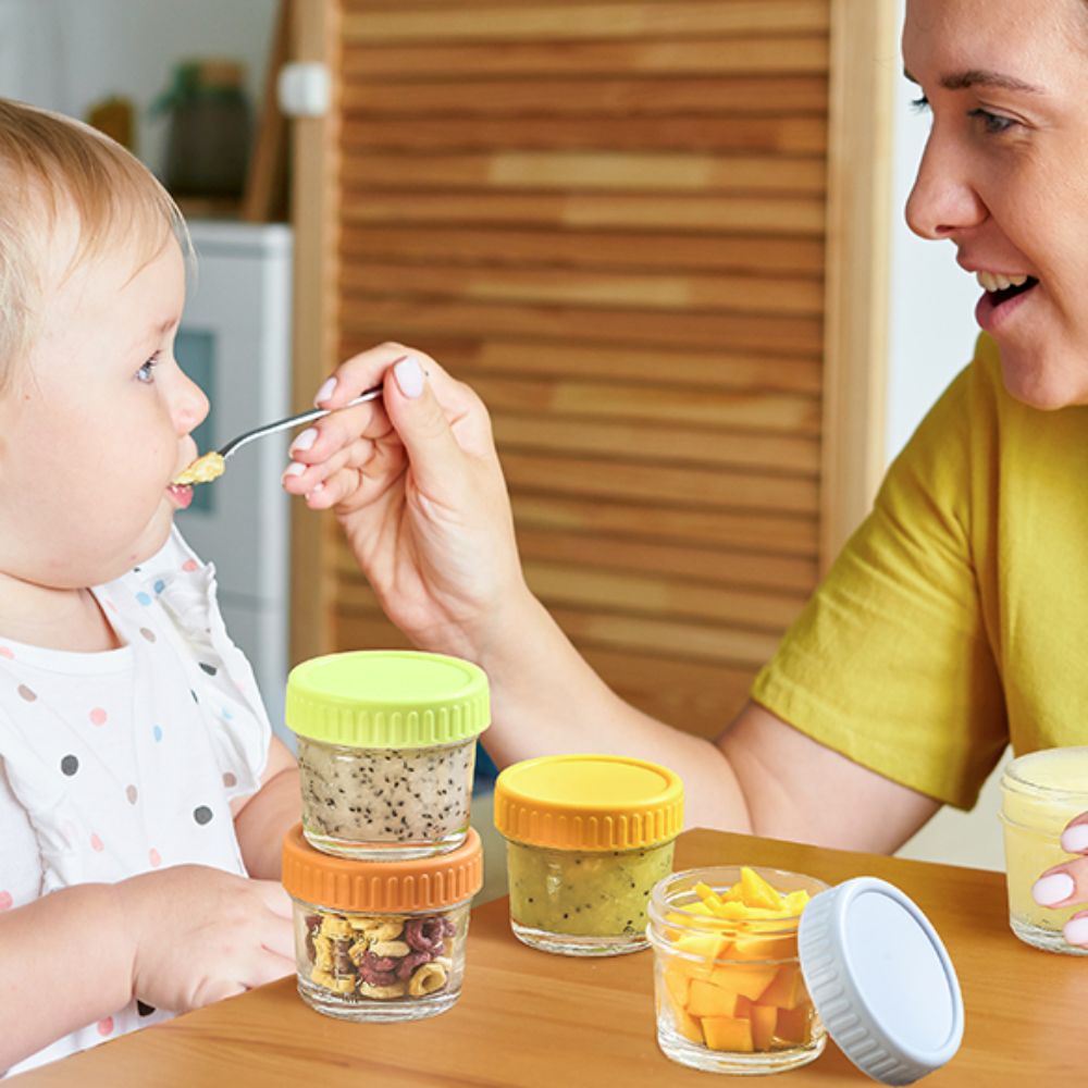 Conjunto de 6 Frascos de Vidro - Baby Food Containers Glass avaliação e preço