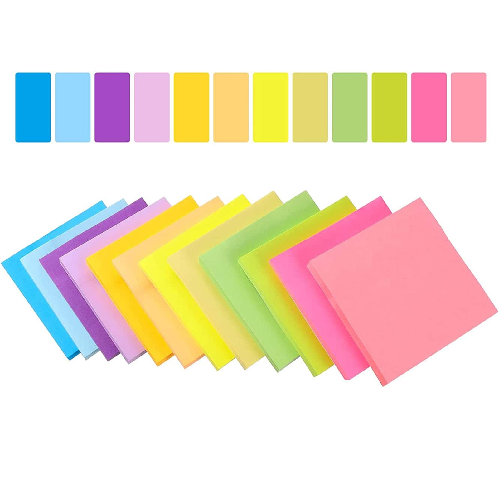 6 pçs cor fluorescente 3*3 pol - Baby Food List avaliação e preço