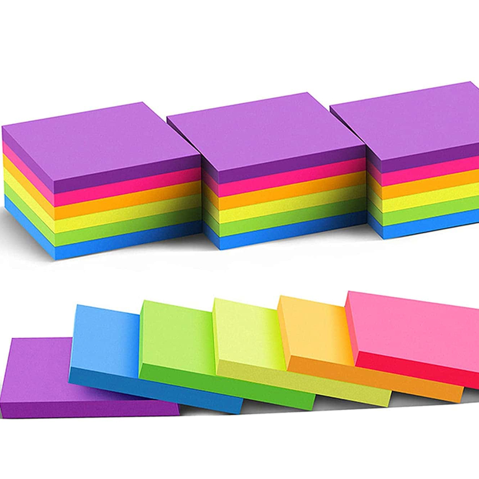 6 pçs cor fluorescente 3*3 pol - Baby Food List avaliação e preço