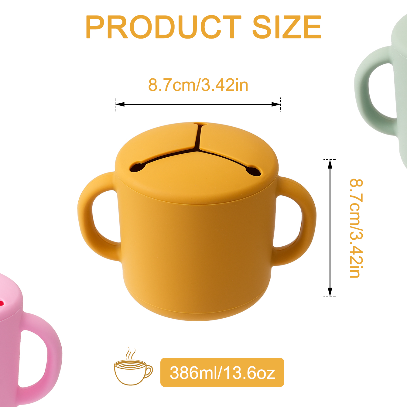1 pçs bebê silicone alça dupla - Baby Food Options avaliação e preço